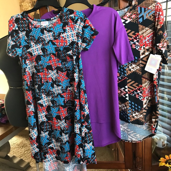 LuLaRoe Bundle 3 Oversized T-shirts XXS-L - Picture 1 of 7